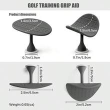 2 Pack Grip Trainer Aid, Swing Training Accessories Correction Pad IndoorOutdoor Practice, Improve Posture Accuracy Gray - XÁM/TRẮNG - Xem 6
