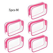 4 件套时尚简约男女通用化妆包，防水透明化妆袋，容量 1 夸脱（约 95 毫升），适合旅行携带，男女皆宜，可携带登机，可作为 1/2/3 件礼物赠送。化妆包、化妆品收纳包、化妆品收纳袋、化妆包、化妆配件、小型化妆包、化妆包、大型化妆包、圣诞礼物、化妆包、旅行、化妆包、手拿包/小手提包、化妆品收纳包、化妆刷收纳袋、迷你化妆包、大容量化妆包、圣诞礼物、化妆包、化妆包、旅行必备品 - 玫紅色 - 查看 23