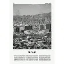 现代地标旅行黑白摄影海报迈阿密巴塞罗那印刷品帆布画墙画家居房间装饰 - 彩色 - 查看 41