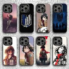 A-Attack On T-Titan Mikasa Phone Case Cover Compatible With  16,15,14,13,12,11,Pro,XS,Max,Plus,Mini,SE Black Candy Matte Shockproof Cover, Compatible With  17 Case,  17 Pro Case,  17 Pro Max Case - Z1 - View 1