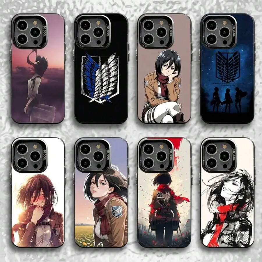 A-Attack On T-Titan Mikasa Phone Case Cover Compatible With 16,15,14,13,12,11,Pro,XS,Max,Plus,Mini,SE Black Candy Matte Shockproof Cover, Compatible With 17 Case, 17 Pro Case, 17 Pro Max Case - Z1 - View 1