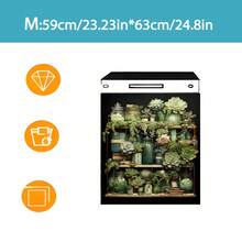 Magnetic Stickers, Succulent Green Plant Dishwasher, Refrigerator Stickers, Stove Cover Pads, Enhance Space Quality, Make Appliances Wear-Resistant And Scratch-Resistant, Self-Adhesive, Firmly Attached, Suitable For Refrigerator, Dishwasher, Sterilizer, Washing Machine