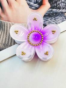 1 pieza/3 piezas/6 piezas Pinza de pelo de plástico ABS con estampado floral, nuevo lanzamiento 2025 para playa, viaje, fiesta, vacaciones, vuelta al colegio, accesorios de pelo dulces y frescos, elegantes pinzas de pelo, pasador de pelo de invierno