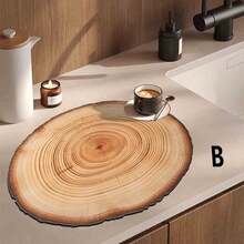 1 pieza Almohadilla para encimera de imitación de grano de madera, específica para la cocina, almohadilla de drenaje, almohadilla absorbente para la parte superior del fregadero, almohadilla para la barra de café