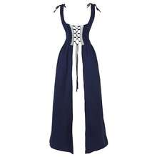 Zhitunemi Renaissance Dress Women Costume Pirate Peasant Dress For Women Medieval Dress Renaissance Costume{"Size_name":"Medium","Color_name":"DeepBlue"} - DeepBlue - View 2