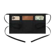 Server Aprons With 3 Pockets, Oil & Waterproof Waitress Waiter Short Half Waist Apron - Multicolor - View 1