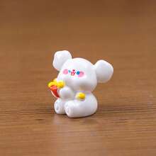 4 piezas de figuritas de cachorros lindos para decoración de fiesta de cumpleaños, accesorios DIY, ornamentos de escritorio para paisaje de micromundo, decoración interior de automóviles, decoración del hogar, decoración de suculentas para paisaje de micromundo, decoraciones DIY para casas de muñecas