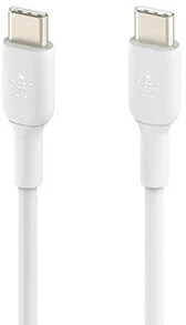 Cabo Belkin BoostCharge USB-C para USB-C (cabo USB-C de carregamento rápido para iPhone 16, iPhone 15, Galaxy S24, S23, Google Pixel, iPad, MacBook, Nintendo Switch e mais, cabo USB tipo C) 1 m, branco - Branco - Ver 1
