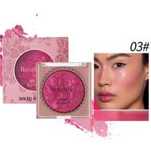 Rosawee Shimmering 6-Color Blush & Highlighter Palette Silky-Smooth Powder With A Natural Glow The Perfect Festive Gift - 彩色 - 查看 17
