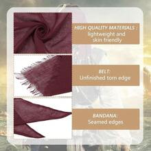 Zando Pirate Accessories Women Men Teens - Pirate Bandana Head Scarf Hat Belt Sash For Halloween Renaissance Themed Cosplay{"Size_name":"OneSize","Color_name":"01Brown"} - 01Brown - 查看 5