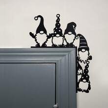 1 لوحة جدارية من الأكريليك بصورة ساحرة و قطة و مكنسة كترحيب - ديكور هالوين ، زينة خارجية لأعياد ، مناسبة للمنزل والمدخل