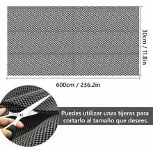 Revestimiento de Gabinete de Cocina, Forro para Estantes y Cajones 30 * 600CM, Revestimiento Antideslizante para Estantes, Tapetes para Cajones No Adhesivo, Shelf Liner Forro Cajon Impermeable (Negro) - Negro - Ver 5
