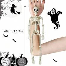 2 Pack 15 Halloween Skeletons Decorations Full Body MovablePosable Joints Skeleton Toys Indoor Outdoor Halloween Decorations Party Supplies