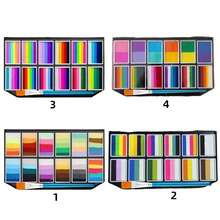 12 色高颜料水彩颜料套装（带刷子），鲜艳饱和，适合万圣节、圣诞节、狂欢节、生日派对装饰 - 顏色 - 查看 1