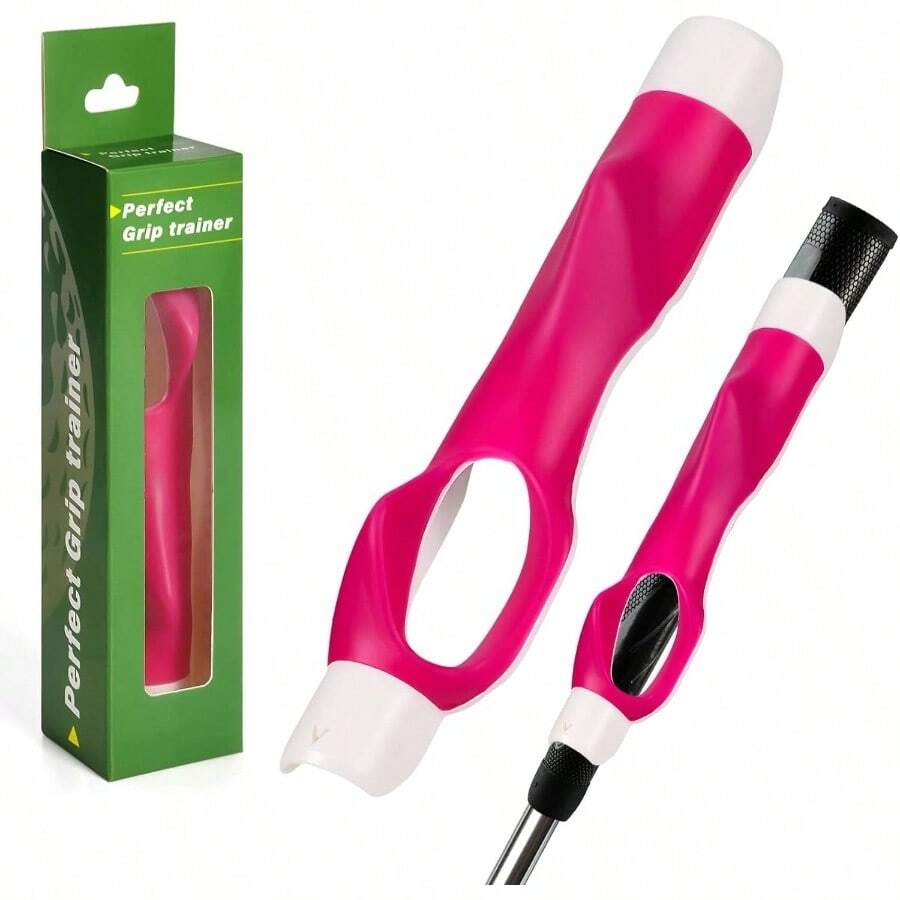 Grip Trainer Right Hand, Grip Trainer Club, Club Grips, Swing Trainer, Grip Kit - Lightweight Anti - Slip Training Aid, Corrects Hand Position Builds Muscle Clubs - 粉色 - 查看 1