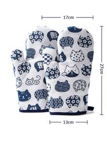 Microwave Oven Gloves, Kitchen Specific Gloves, Anti Slip And Wear-Resistant, High Temperature Resistant, Suitable For Microwave Ovens, Steaming, Ovens, Baking, Thick And Heat-Resistant Gloves - Multicolor - View 5