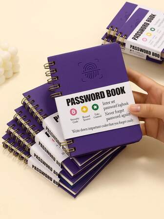 1 件 A6 简易密码簿精装，93 页高级地址密码管理器，带电子邮件提醒天数、安全用户名和密码存储网站登录、办公用品、完美礼物