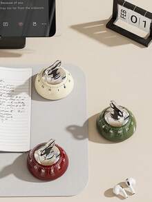 1 Piece Of Kitchen Specific Mechanical Timer, Cooking Countdown Timer, Baked Dessert Reminder, Magnetic Suction, Can Be Sucked On Metal Surfaces Such As Refrigerators, Range Hoods, Microwaves, Etc., Household Kitchen And Restaurant Mechanical Timer, Can Ring For 3-4 Seconds With Loud Sound - Multicolor - View 6