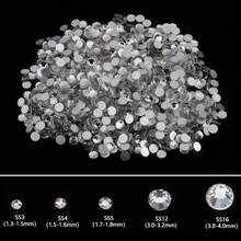 Diamantes de Imitación para Decoración, 1440 Piezas, SS5, Transparente, Espalda Plana, para Uñas, Teléfono y Ropa - 1 - Ver 8