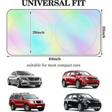 Parasol para parabrisas de auto, plegable, accesorios de auto para proteccin y rayos, proteccin para visera, universal, SUV, camioneta arco iris - Arco iris - Ver 4