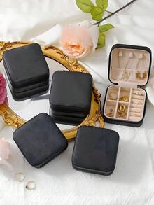 1 Piece Mini Jewellery Organizer, Portable Zipper Travel Jewellery Organizer Box, Ladies Gift Box, Multi-Functional Jewellery Display Rack, Suitable For Rings, Pendants, Earrings, Necklaces And So On. - Suitable Gift Box For Girls And Ladies, Halloween Gift Box, Christmas Gift Box.