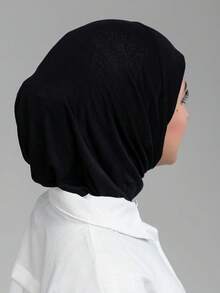 1 pièce Foulard long à double couche en tissu soyeux et doux de couleur unie, idéal pour la vie quotidienne et les sports de plein air