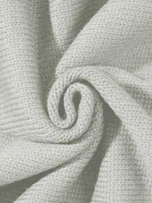 ANDREILEE 秋冬男女通用街头风极简长袖圆领套头毛衣，饰有流苏和做旧细节，宽松舒适 - 淺灰色 - 查看 8