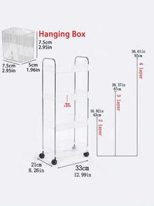 Office Storage Cart - Clear - View 3