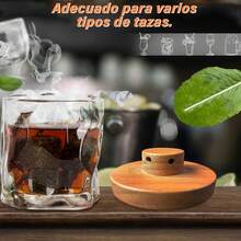 Kit de 18 Piezas ahumador de Whisky,8 sabores Diferentes de Bloques de Madera ,Se Aplica a Bar y coctelería,Regalo único para Hombres/Padre/Marido/Amigos(Sin butano) - 1 - Ver 2