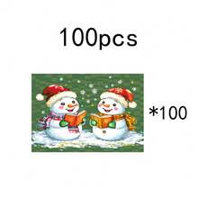 1pc/4pcs/6pcs/100pcs Christmas Reading Snowman Pattern Tableware, Heat-Insulating Tableware, Machine-Washable Polyester Tableware, Protective Tableware, Central Decoration, Daily Family Living Room Decoration, Suitable For Group Gathering Decoration - Multicolor - View 12