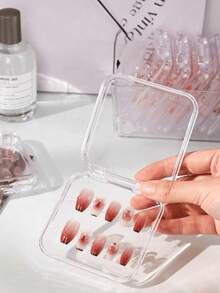 11-częściowy przezroczysty schowek na kosmetyki do pielęgnacji paznokci, schowek na biżuterię, schowek na biżuterię, stojak ekspozycyjny na kosmetyki do pielęgnacji paznokci, przenośny schowek odporny na kurz i wilgoć