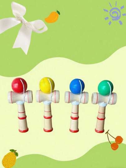 1pc Kendama Skill Ball, Professional Sword Ball, Indoor Interesting Balance Toss Game, Outdoor Christmas