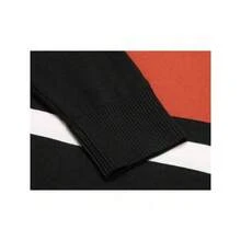 Men's Crew Neck Sweater Slim Fit Lightweight Sweatshirts Knitted Pullover For Casual Or Dressy Wear - 黑色/鐵鏽紅色 - 查看 5