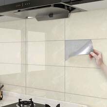 50pcs/9M ² 3D Three-Dimensional White Marble Pattern Imitation Ceramic Tile Gray Self-Adhesive Wall Sticker, Waterproof Vinyl Wall Panel, Easy To Clean And Cut, Covering Ugly Walls, Aluminum-Plastic Panel Wall Sticker, Suitable For Home Decoration - Simple Pasting, Stickers For Living Room, Bedroom, Kitchen And Bathroom, Aluminum-Plastic Panel Wall Sticker - Multicolor - View 12