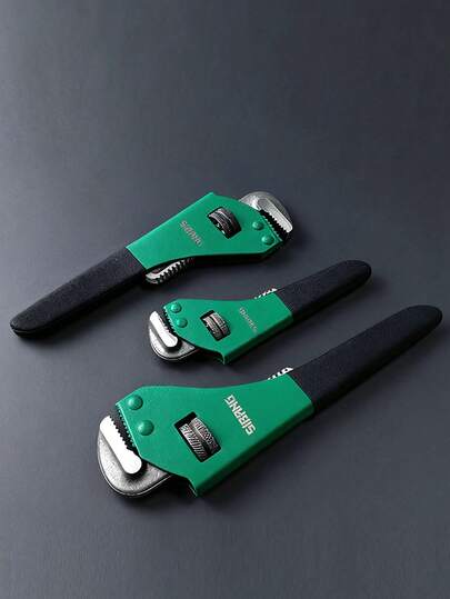 1 件铁管扳手，8 英寸、10 英寸、12 英寸，快速可调水管扳手，紧握，高扭矩，管道工具管扳手，重型管扳手，用于管道安装和维修