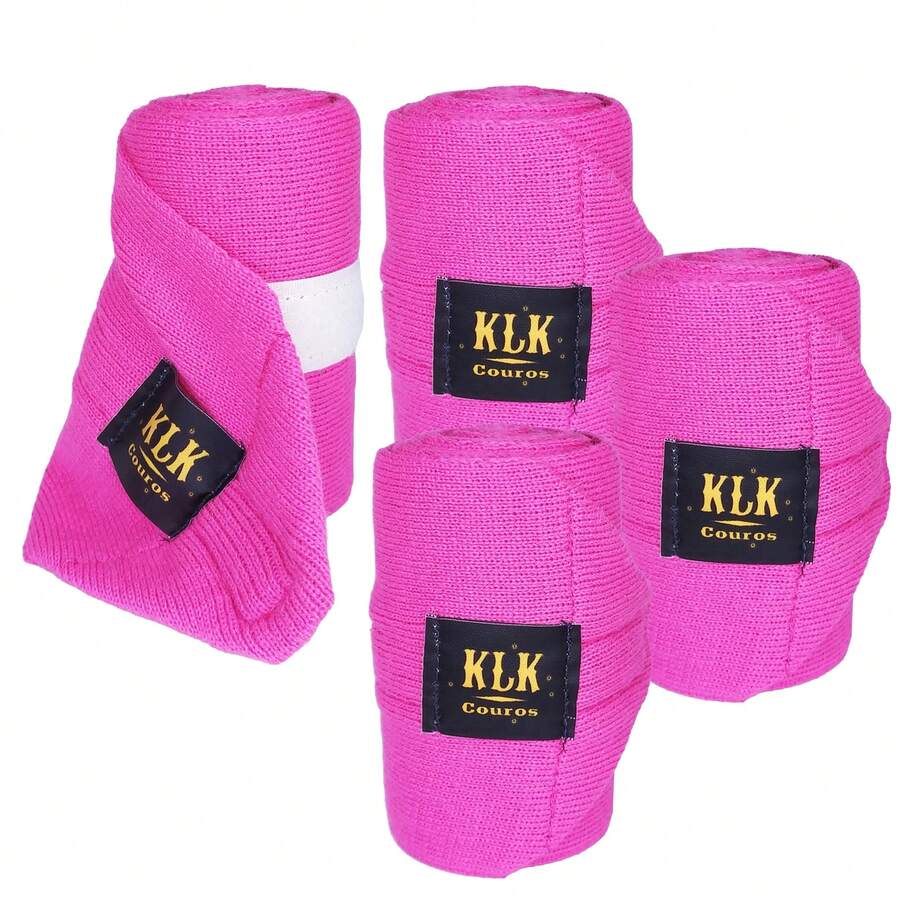 KLK Couros Liga de Descanso Faixa Proteção Para Cavalo 4 Patas - Rosa - Visão 1