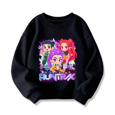 Children's Long Sleeve Sweatshirt,  Fashion Boys And Girls Student Autumn Winter Sweatshirt Anime Sweatshirt, Autumn Clothing, Halloween, Christmas, Holiday Outfit Adorable Clothing, Kpop, Suitable For Both Boys And Girls.