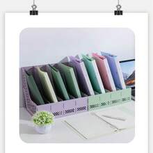 Suporte de Pastas de Arquivo para Mesa, Caixa de Armazenamento de Arquivos de Escritório, Cesta Organizadora de Documentos, Prateleira Porta-Arquivos