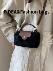 Neue modische einfarbige minimalistische PU Beuteltasche, elegante hochwertige Handtasche, geeignet für Arbeit, Einkaufen, Dates, vielseitig einsetzbar