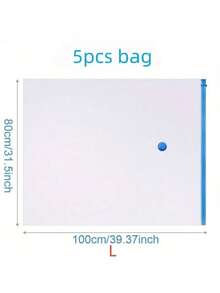 Oversized Vacuum Transparent High-Quality Storage Compression Bags, Suitable For Travel Essentials, Clothes, Bedding, Blankets, And Other Portable Storage Bags. Manual Vacuum Pump Compression Bag Set, No Electricity Required, Reduces Space Usage. - Blue - View 21