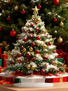 9,8 x 9 Zoll Boho-Stil Acryl 2D flacher Weihnachtsbaum Tischdekoration | Botanischer Stil Tischdekoration | Wasserfest und vielseitig, geeignet für Zuhause, Büro, Café