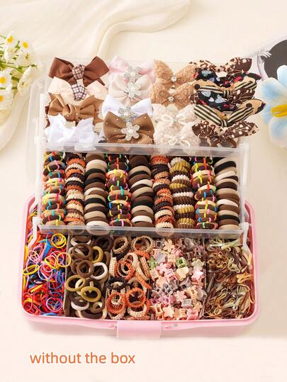 701 piezas/759 piezas/766 piezas Pinzas para el cabello con moño lindo para niñas, estilo de moda y dulce - Lazos para el cabello de colores, sujetadores de cola de caballo, set de diademas, mejor regalo para niñas, adecuado para todas las ocasiones (sin caja - bolsa de OPP)
