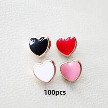 10/20/30/50/100 件心形塑料纽扣，毛衣、羊毛衫、衬衫、DIY 工艺品装饰纽扣