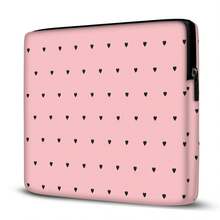 Neoprene Notebook Case Cover Briefcase Bag 15.6 Inches - CN - Polka Dot Hearts - 淺粉色 - 查看 1