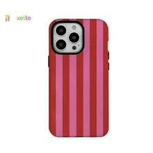 Fashionable Striped, Black And Pink, Dual-Layer Protective For Girl And Boy Phone Case For Phone 17,17pro Max,17pro,17air,16,16e,16 Pro Max, 15,15plus,15 Promax,15 Pro,14,14pro,14 Pro Max,14 Plus, 13, 13pro Max,13pro,11, 12, 12pro,12 Pro MaxXS, 8 Plus, 7 Glossy