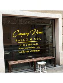 定制乙烯基窗贴 | 圣诞节窗贴 | 公司名称或标志 - 店面贴纸 - 个性化定制 - 定制商店 - 公司窗户或门贴 - 彩色 - 查看 23