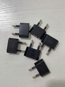 2pcs/pack Eu Travel Adapter, 2 Pin Plug Cable Conversion For Germany, Europe, Usa, Canada, Mexico, Spain, Egypt, Suitable For Devices With Us Power