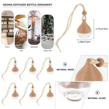 Car Perfume Bottle 6Pcs Set Glass Hanging Diffuser Freshener Car Decoration Assorted Color