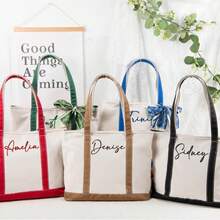 قطعة واحدة حقيبة يد مخصصة، حرفة التطريز، حقيبة عيد الميلاد، حقيبة عيد الميلاد، عيد الميلاد، حقيبة هدية، حقيبة يد كانفاس مطرزة شخصية، حقيبة يد باسم، حقيبة هدية لوصيفة العروس، هدية شخصية، عطلة شاطئية، حقيبة رياضات خارجية، حقيبة يد مخصصة بشكل قارب، هدية شخصية، حقيبة يد مطرزة بنص، حقيبة يد كانفاس، هدية للمرأة، هدية أفضل صديقة