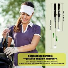 Retractable Swing Training Aid, Grip Trainer Warm, Click Feedback Swing Trainer Improving Hitting Strength Tempo, Beginners, Indoor Outdoor Practice - Đen sâu - Xem 6
